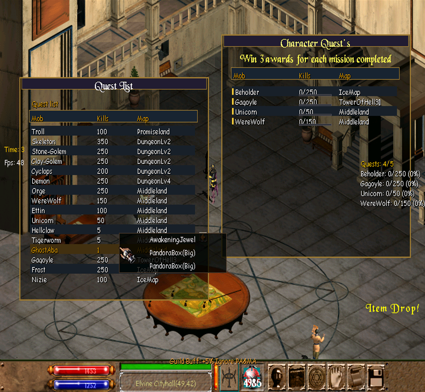 Quests y NPC Log