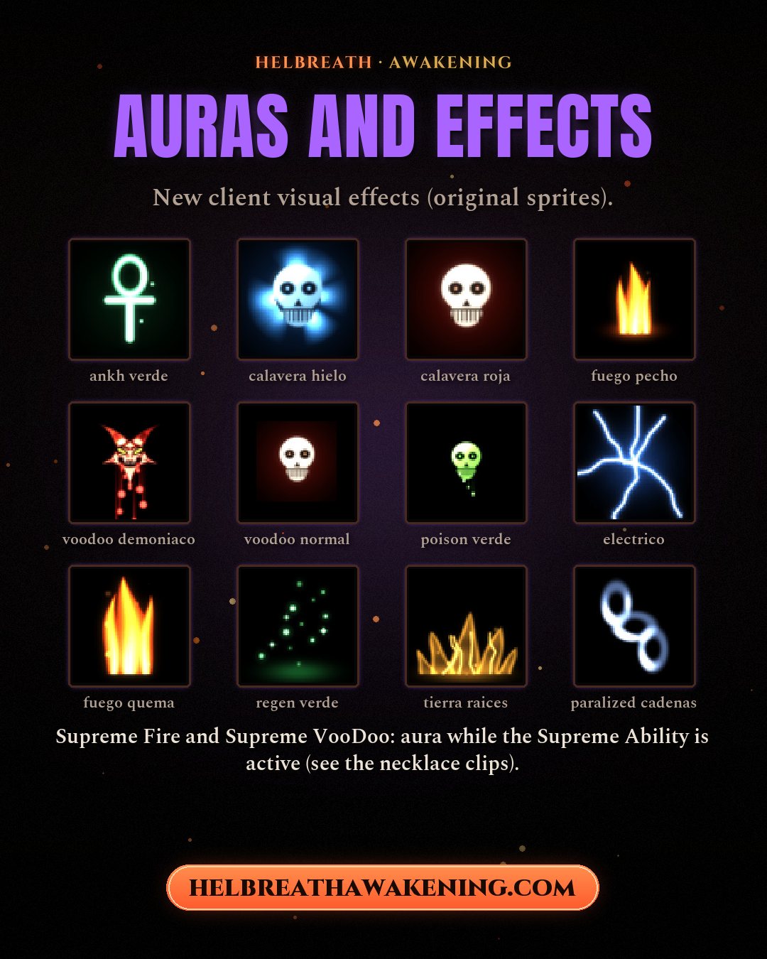 Auras Supreme Fire y Supreme VooDoo
