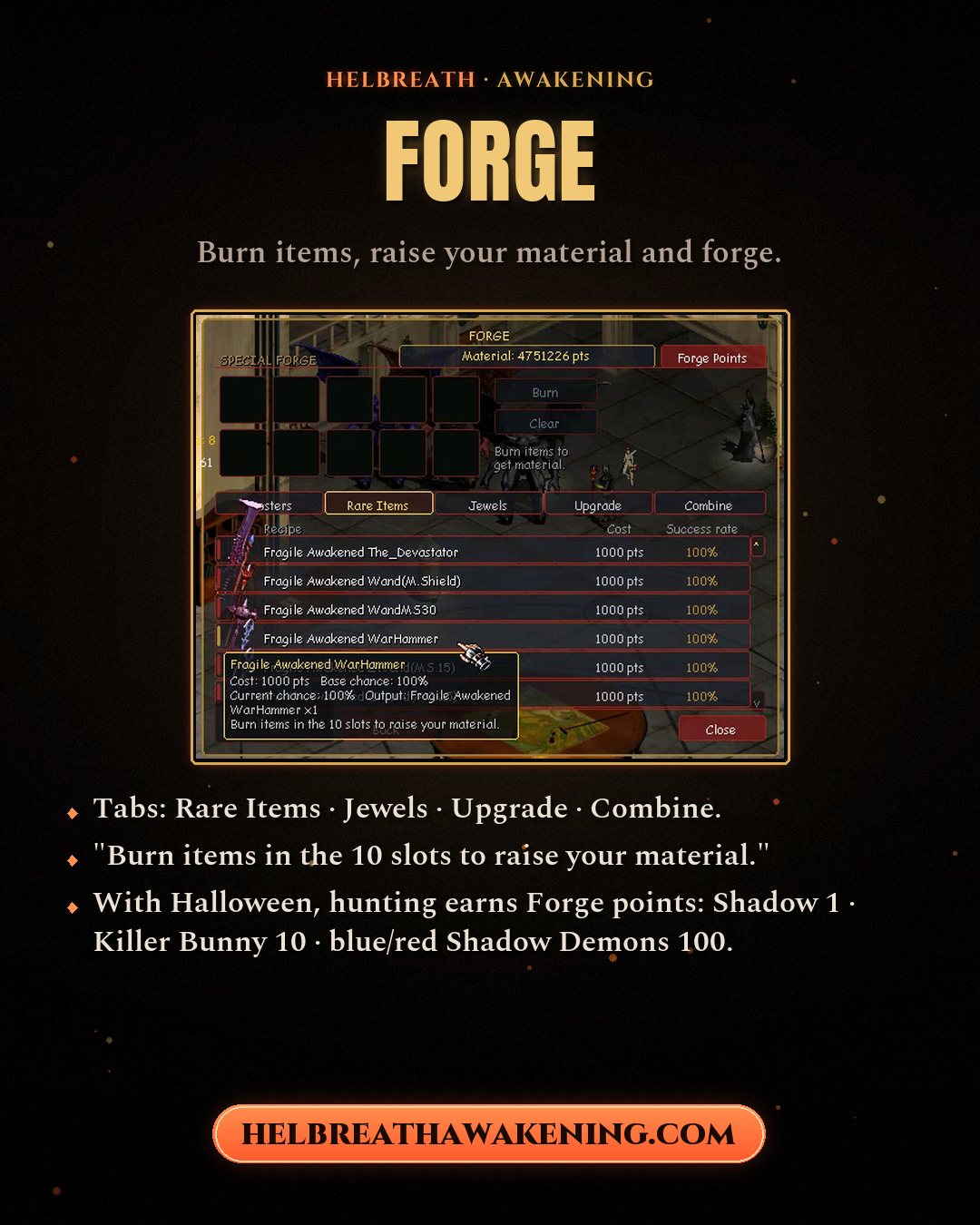 Panel del Forge